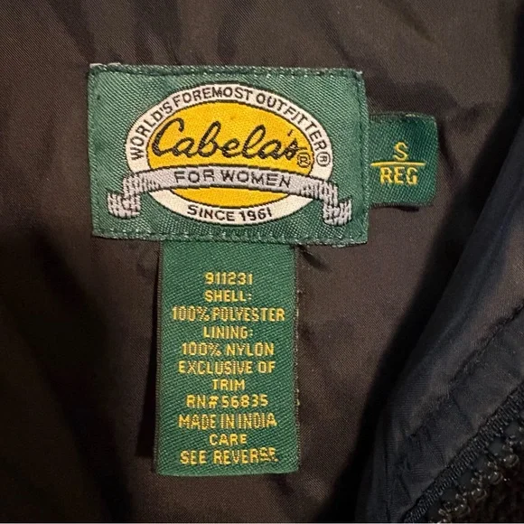 Cabela's Cabin Embroidered Zip-Up Hooded Fleece Jacket Nature Geese Women’s S Sm - Picture 5 of 7